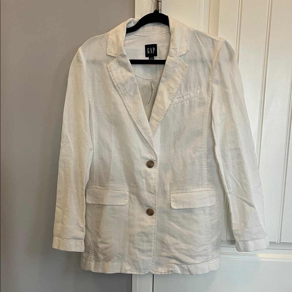 GAP Cream/White Blazer Jacket XS